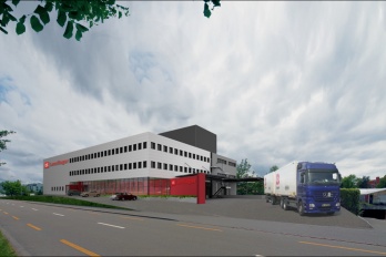 Neubau Produktion Element-Doppelbodenplatten, Nänikon